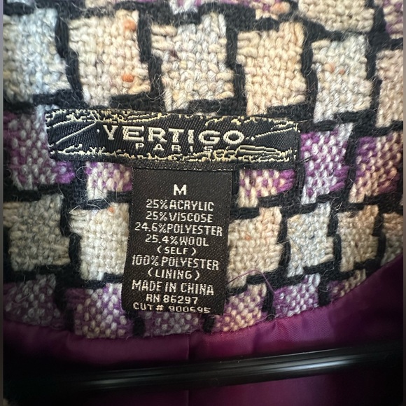 Purple/ Tan Peacoat - Picture 3 of 4